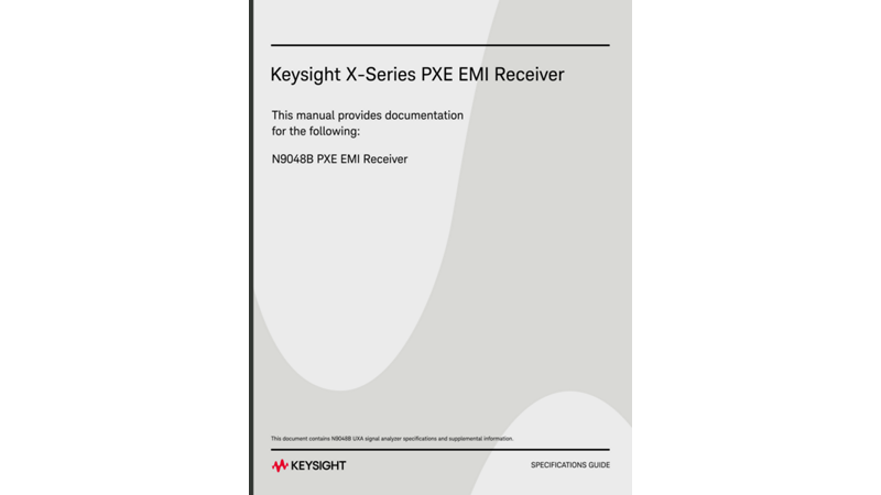 N9048B PXE EMI Receiver Specifications Guide